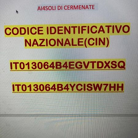 "Ai 4 Soli" Cermenate Экстерьер фото